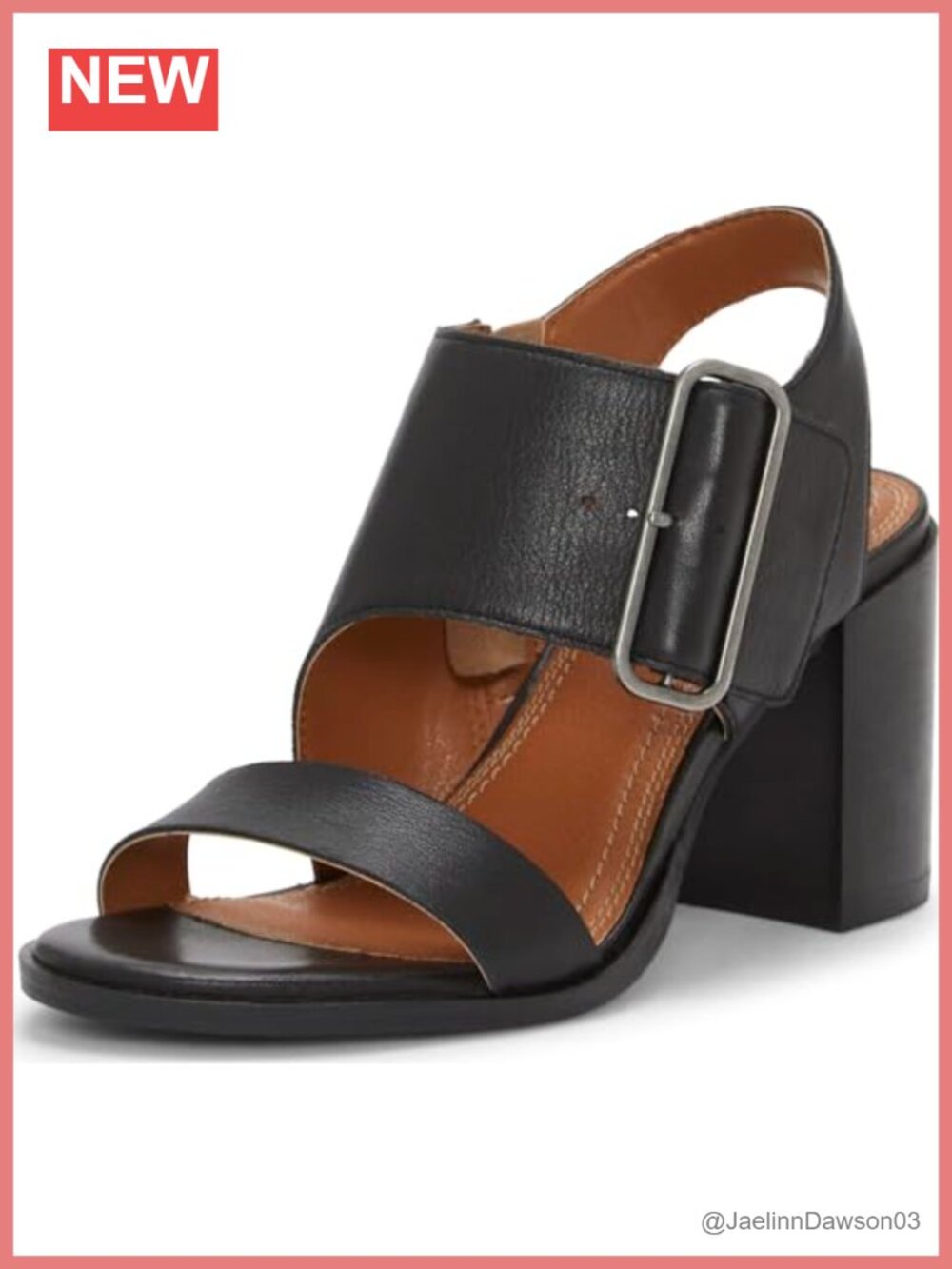 Lucky Brand Darnah Heeled Sandals Women's Stacked Heel Ankle Strap Leather
